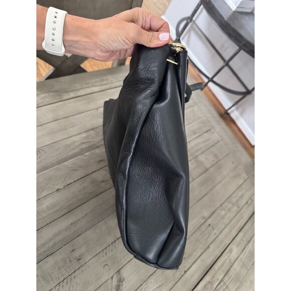 L. CREDI LARGE BLACK SHOULDER BAG - Picture 5 of 9